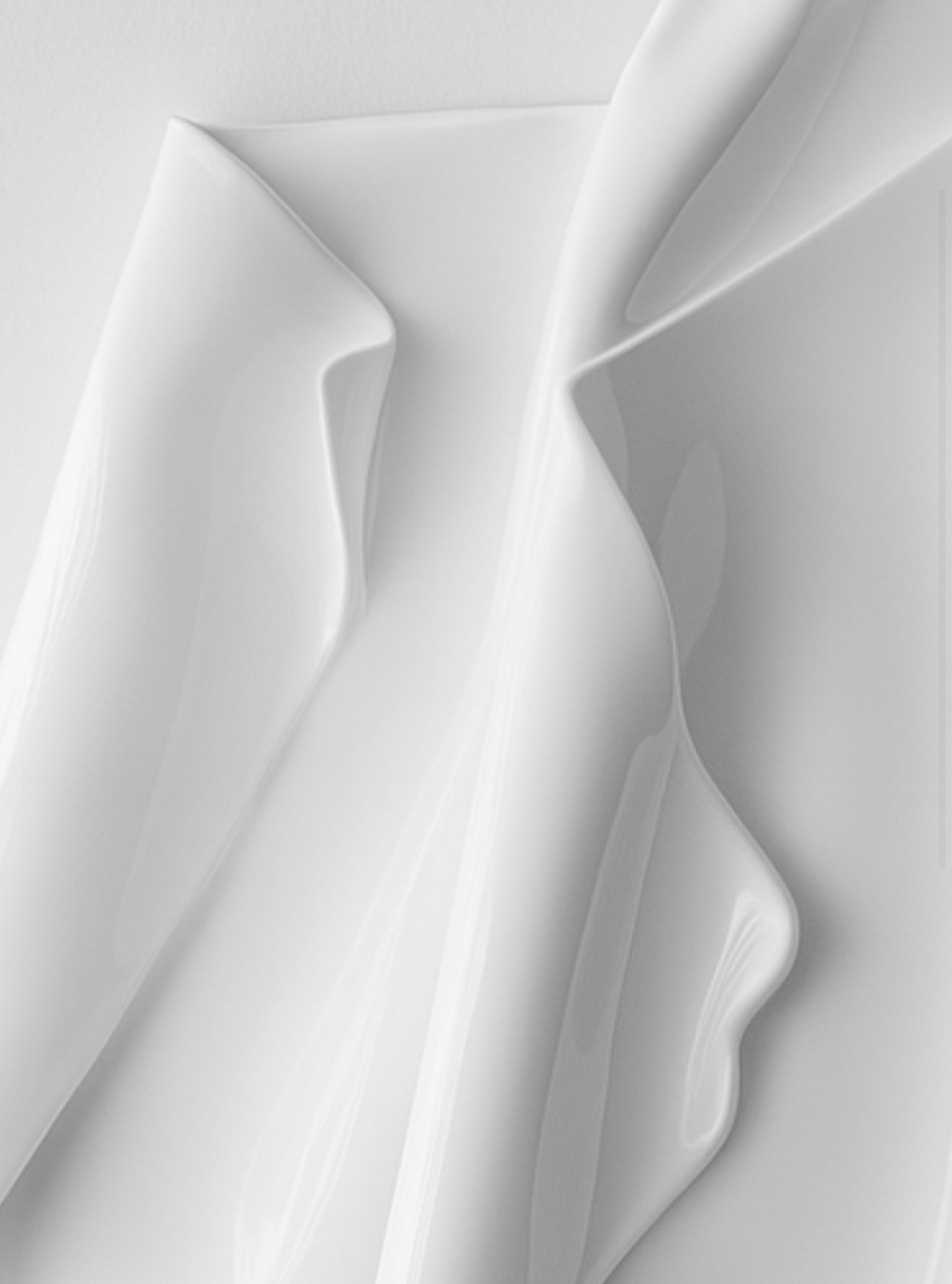White Beach Gloss 3D wall sculpture