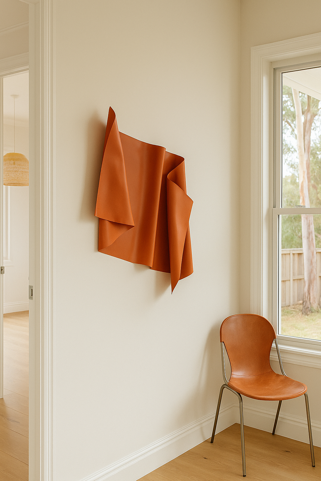 Terracotta Fold 3D Wall Sculpture