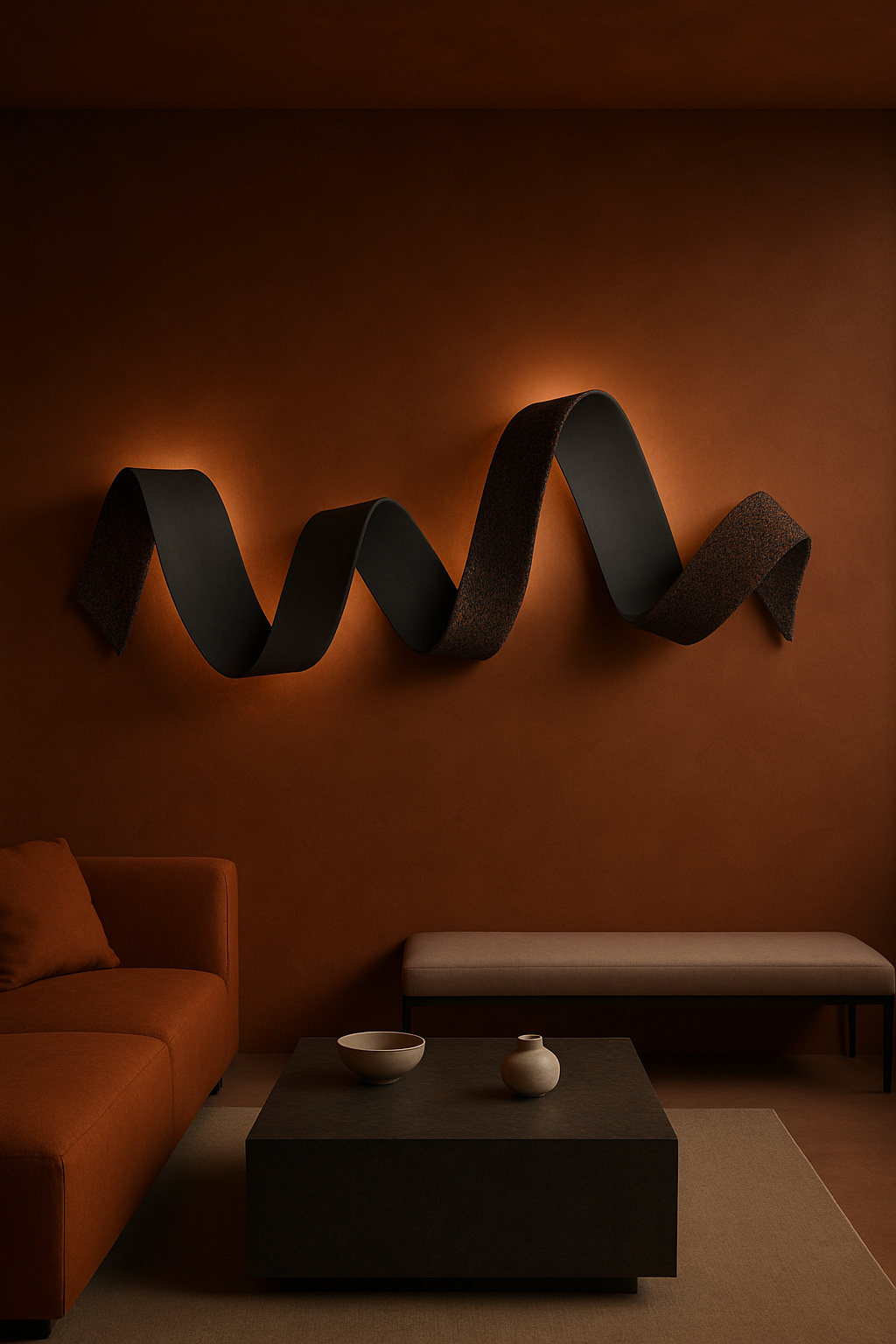 3D Ribbon Wall Sculpture