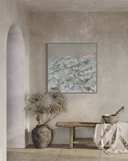3D beach textured art on canvas