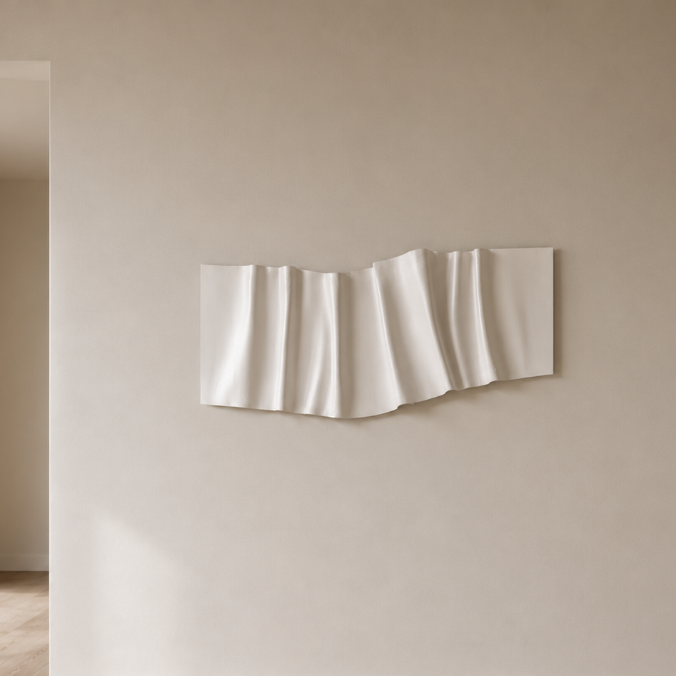Argunas 3D Wall Sculpture - Mellow Beige Quarter