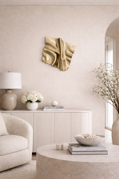 Sarah Chrome Gold Wall Sculpture