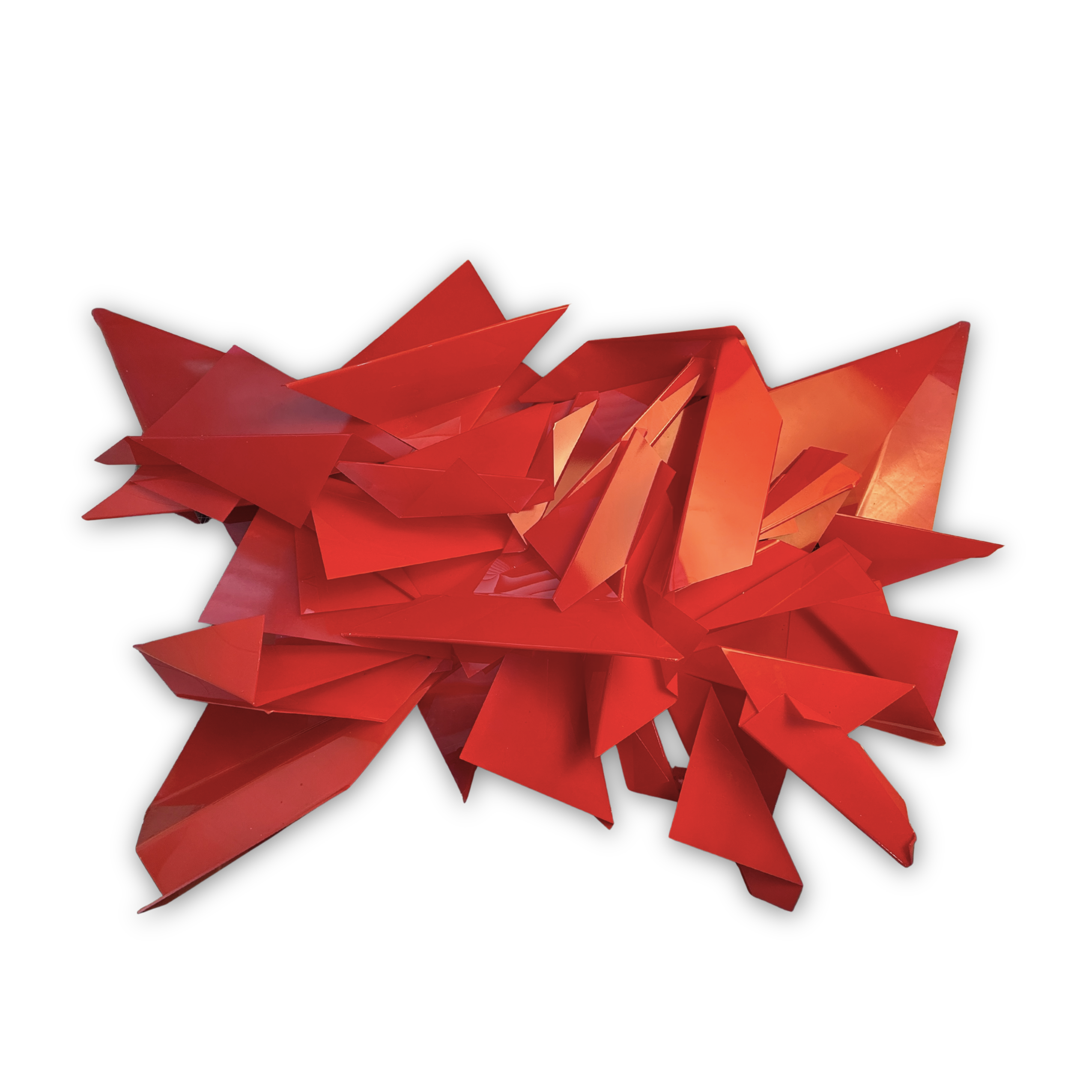 CUSTOM Origami 3D Wall Sculpture - Gloss Red
