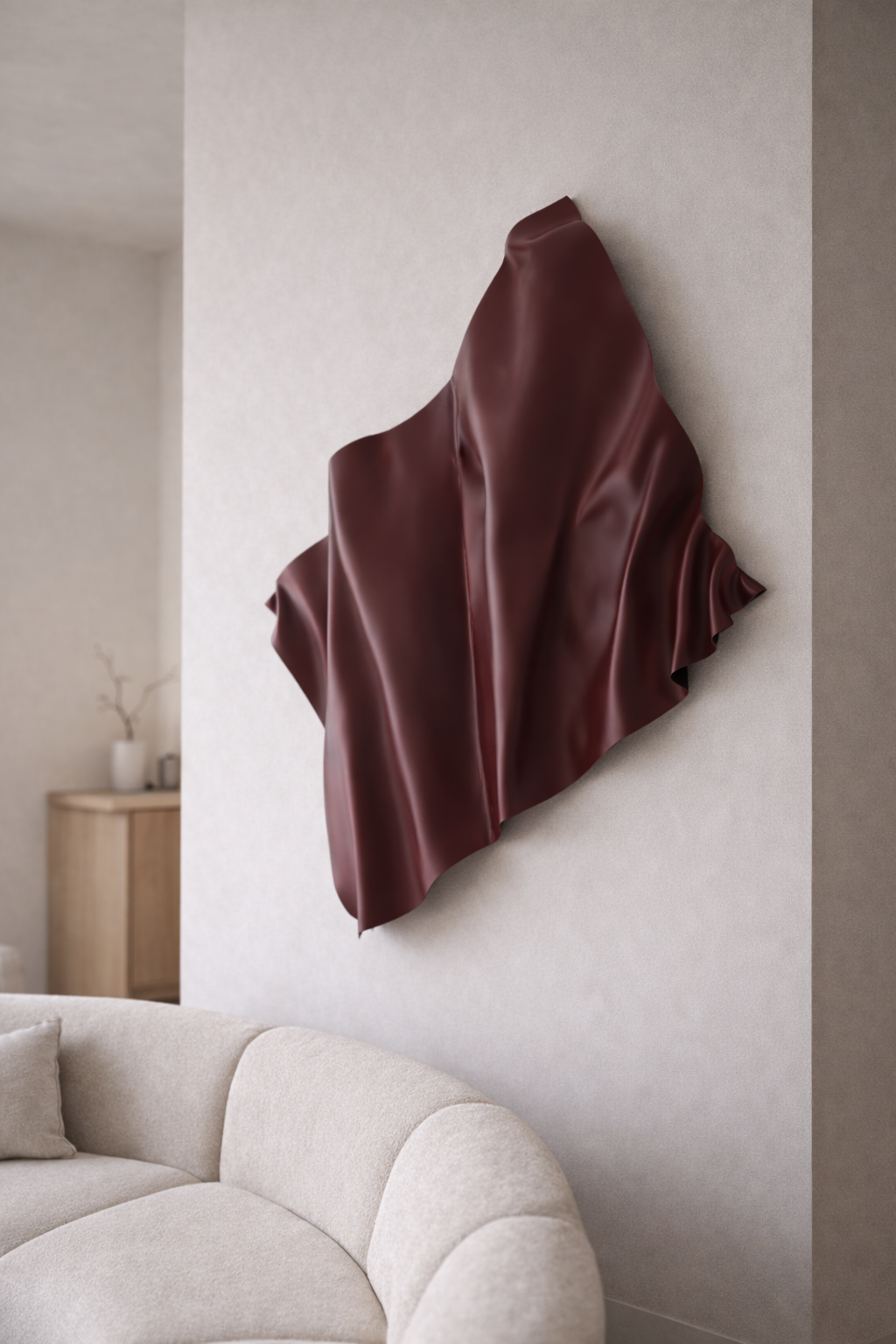 Burgundy Annabelle Sculpture