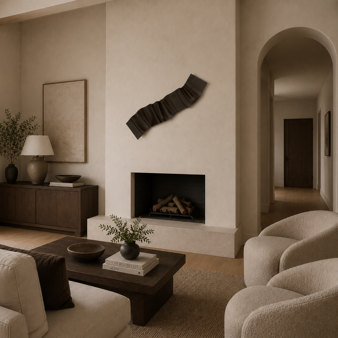 Argunas 3D Wall Sculpture - Deep Brown