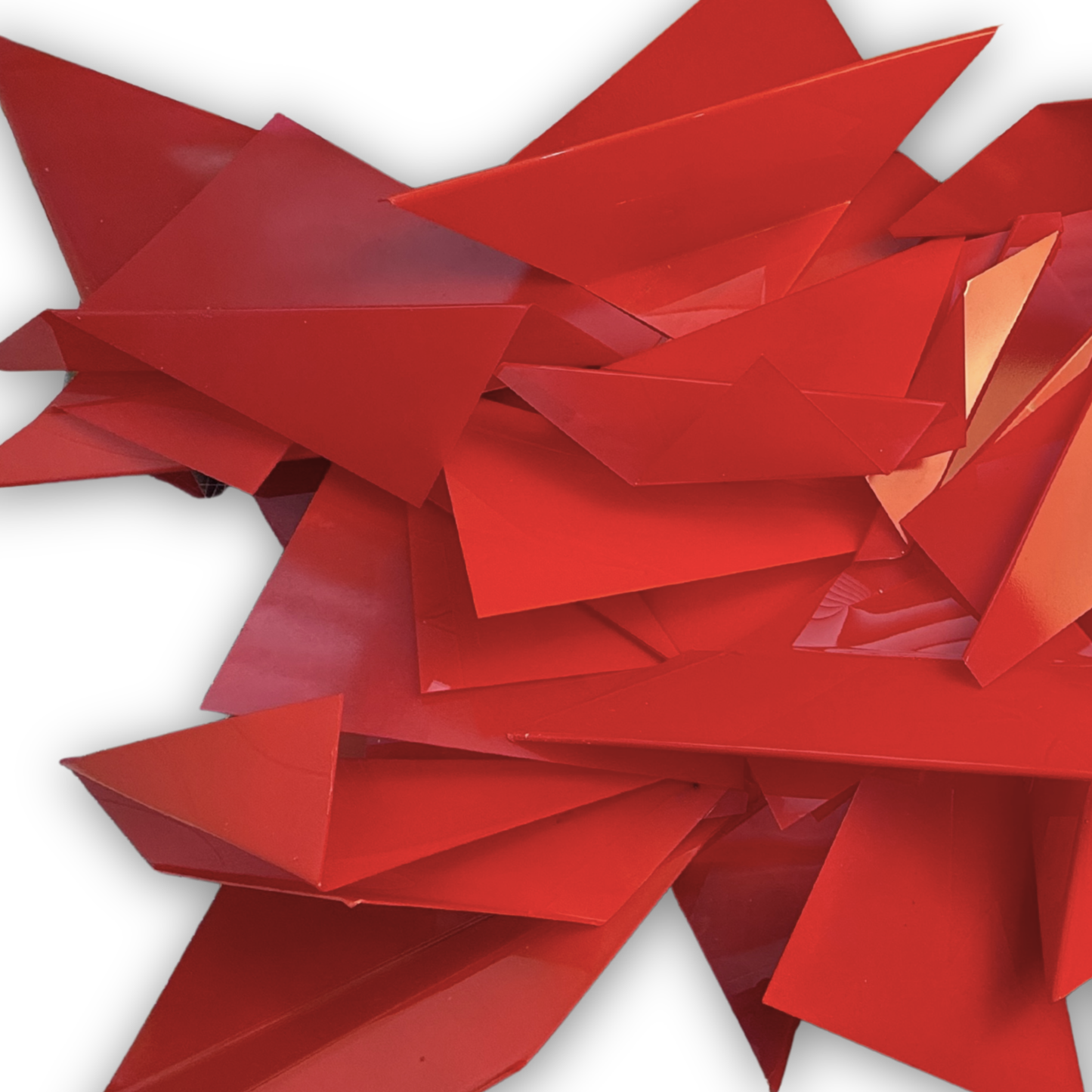 CUSTOM Origami 3D Wall Sculpture - Gloss Red