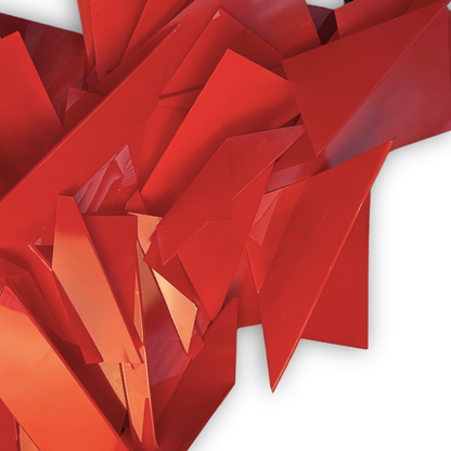 CUSTOM Origami 3D Wall Sculpture - Gloss Red