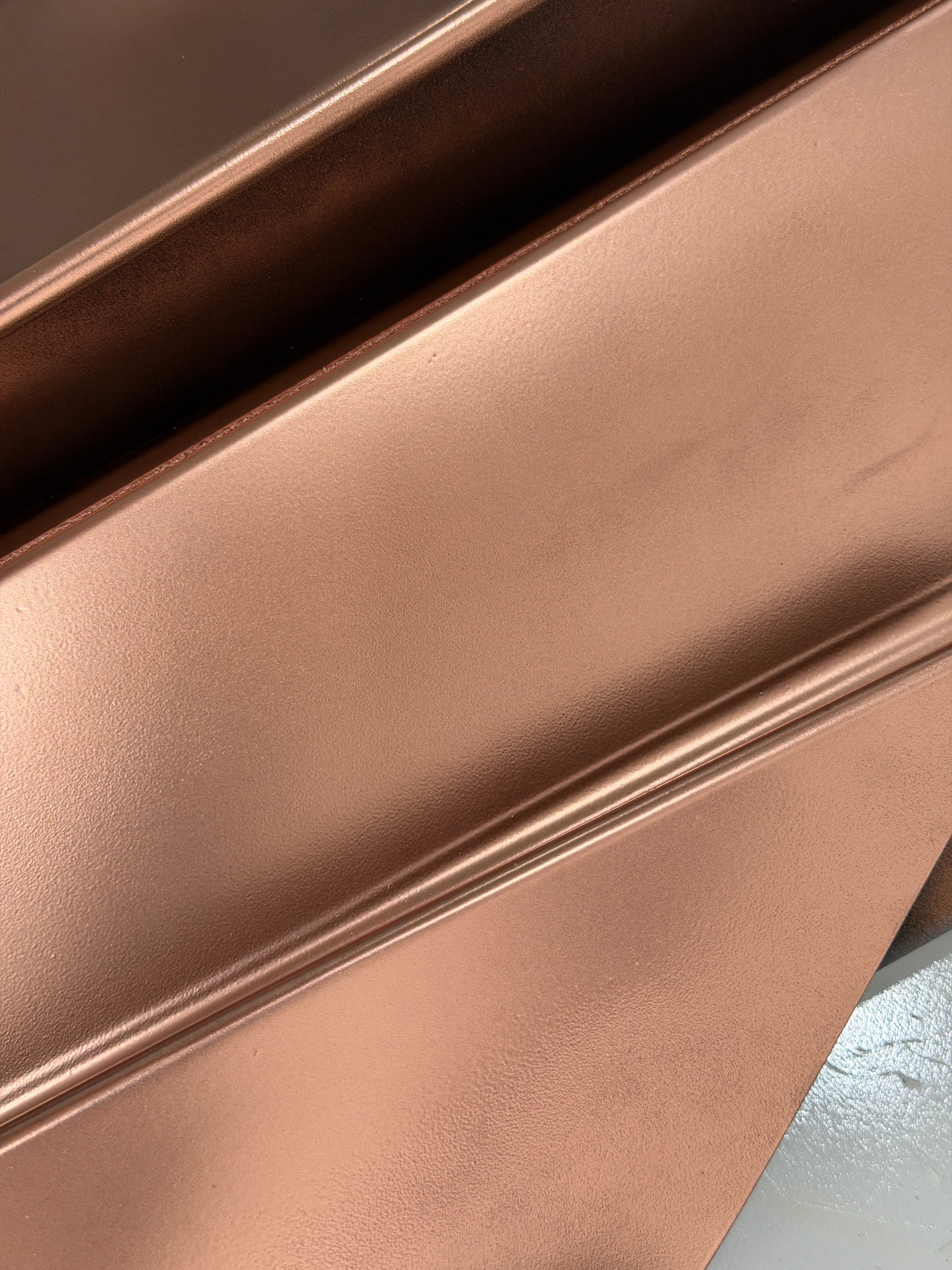 Copper Chrome Geometric Sculpture