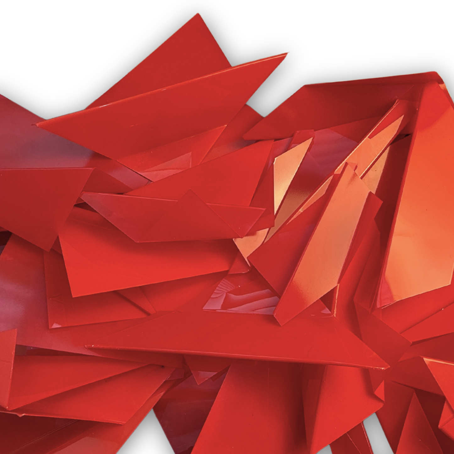 CUSTOM Origami 3D Wall Sculpture - Gloss Red