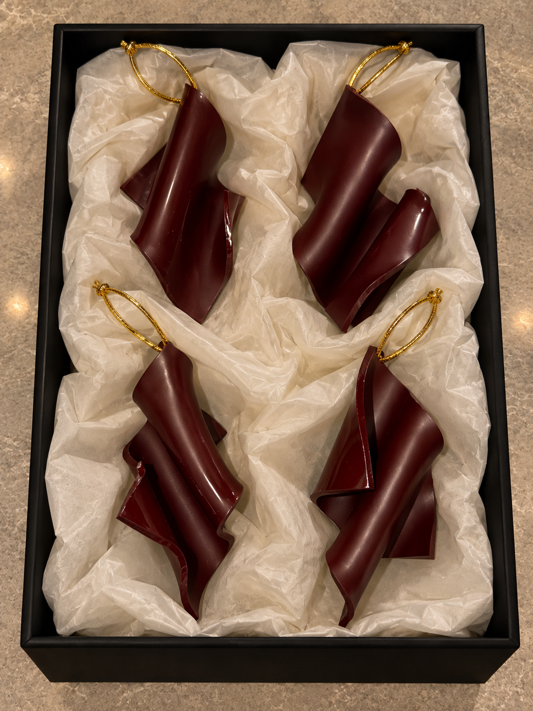Christmas Decorations box 1 burgundy