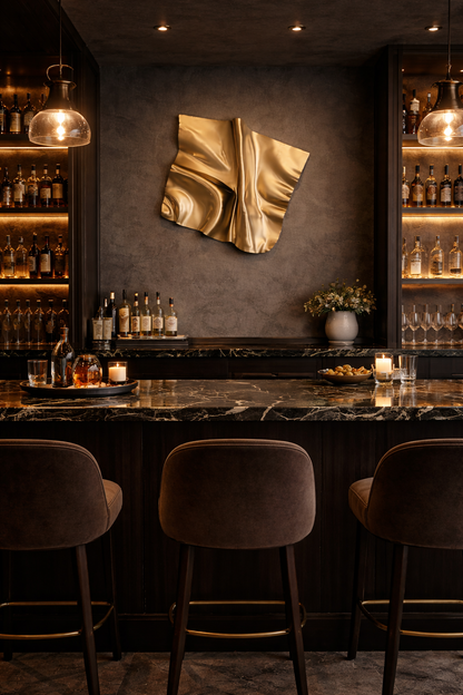 Sarah Chrome Gold Wall Sculpture