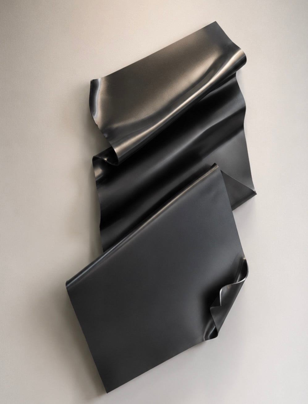 Liquid 3D Wall Sculpture - Black Metallic