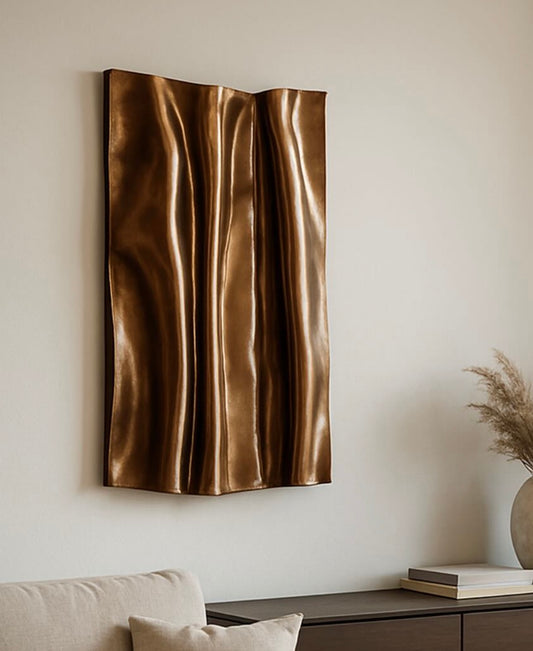Flat Black Rectangle 3D Wall Sculpture
