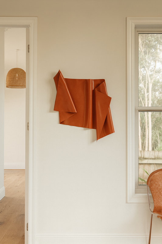 Terracotta Fold 3D Wall Sculpture