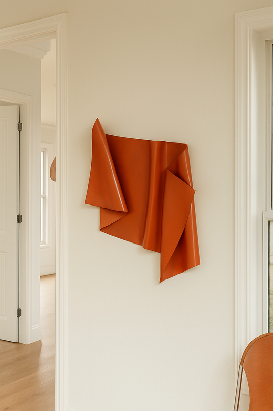 Terracotta Fold 3D Wall Sculpture