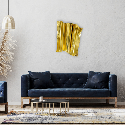 Metallic Gold 3D Wall Sculpture