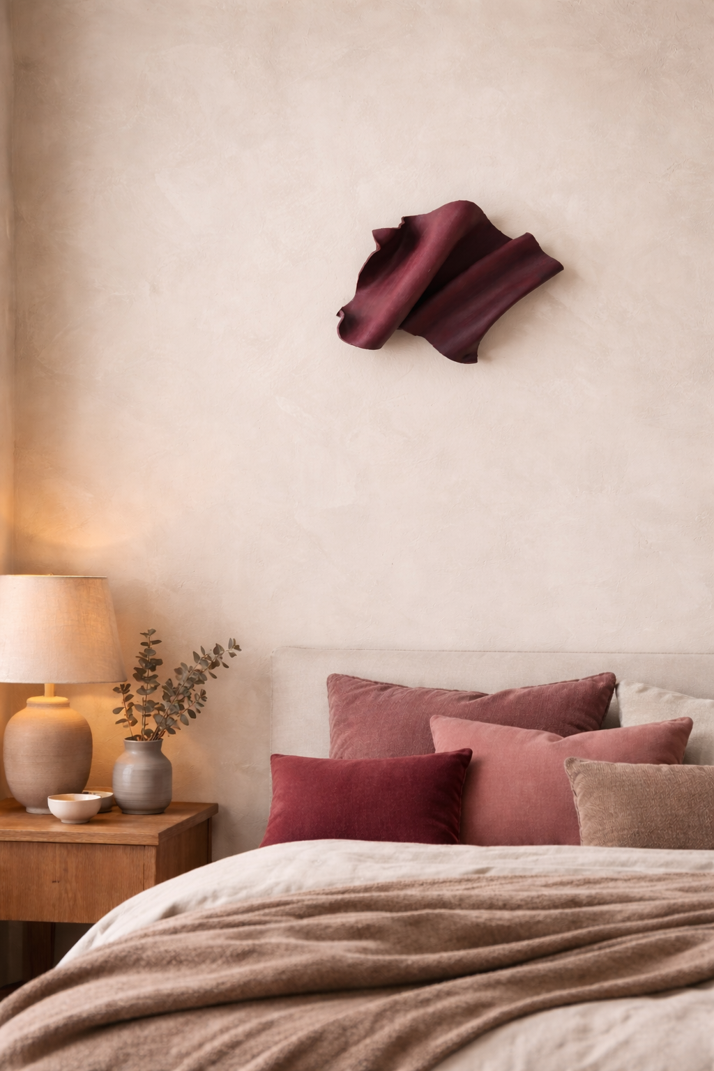 Burgundy Curve Sculpture