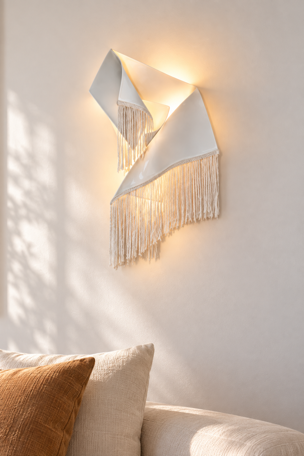 Tassel heart wall sconce