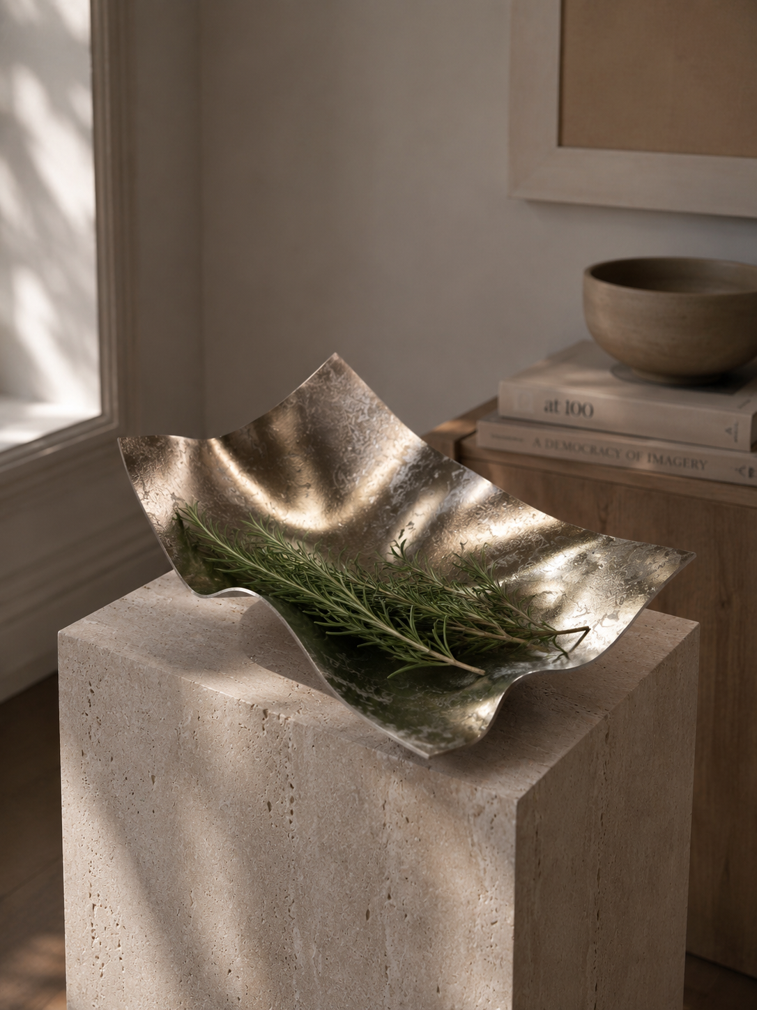 Antique Silver Wavy Bowl