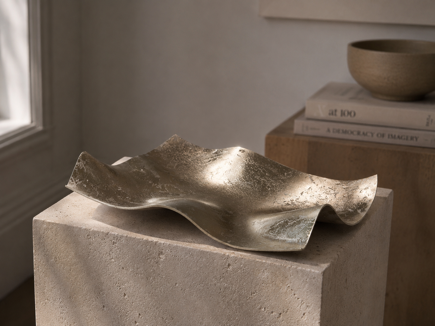 Antique Silver Wavy Bowl