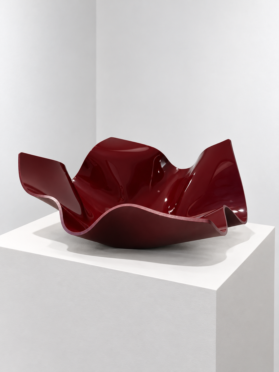 Gloss Matte Burgundy Bowl