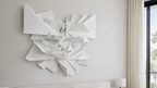 CUSTOM Origami 3D Wall Sculpture - Gloss White