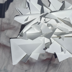 CUSTOM Origami 3D Wall Sculpture - Gloss White