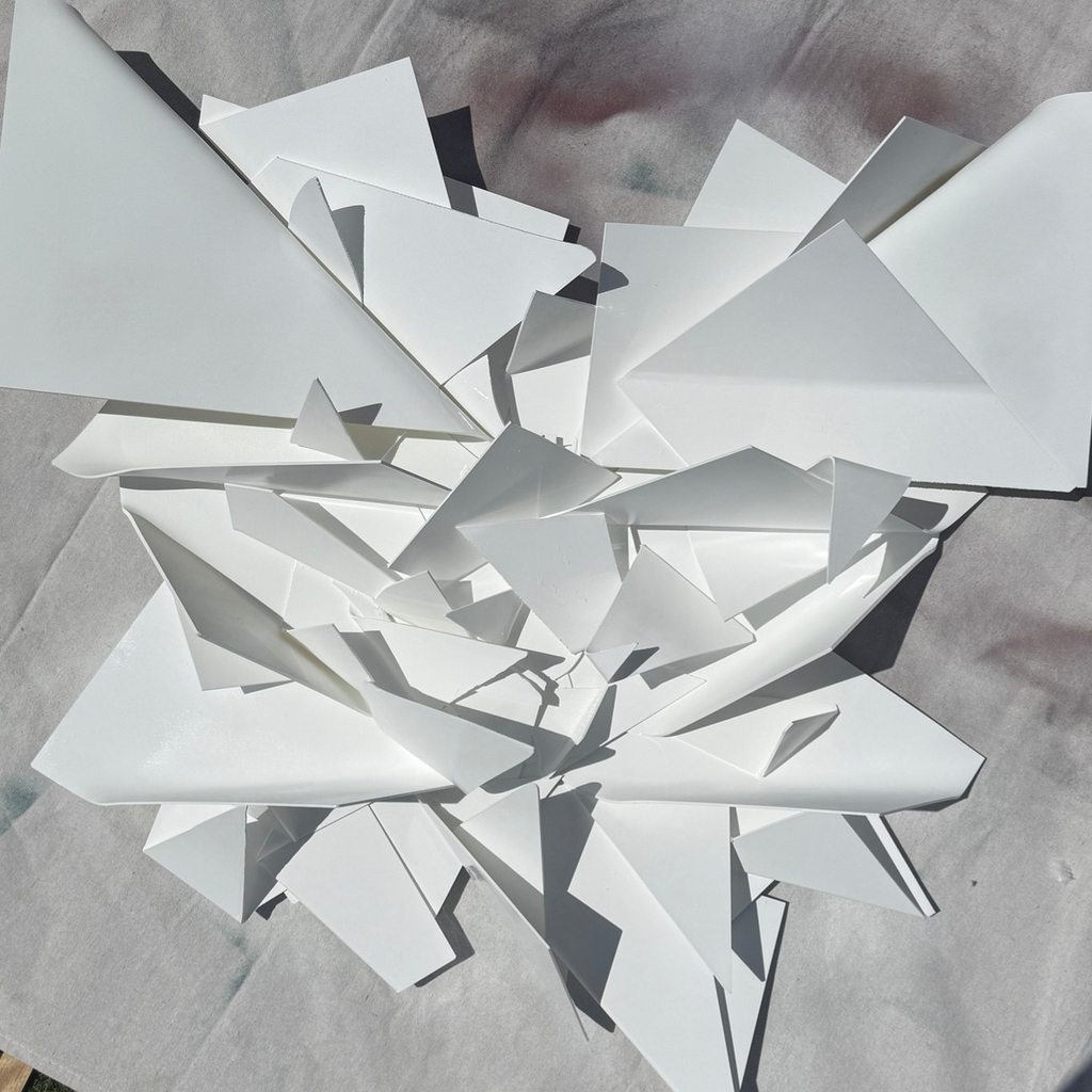 CUSTOM Origami 3D Wall Sculpture - Gloss White