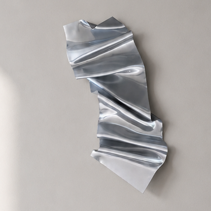 Chrome Ribbon 3D Wall Sculpture