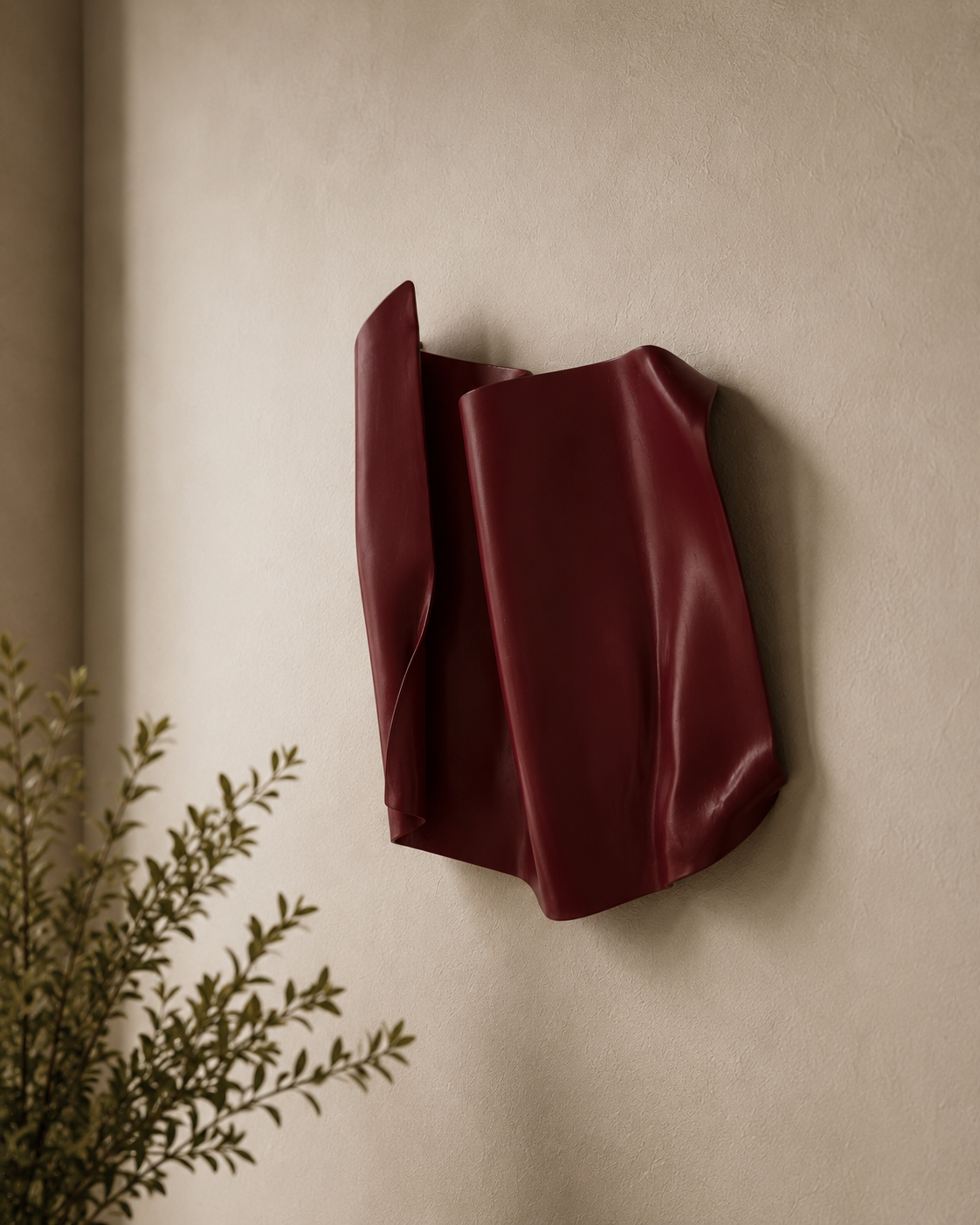 Burgundy Aura Wall Sculpture