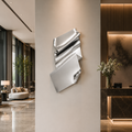 Liquid 3D Wall Sculpture - metallic silver