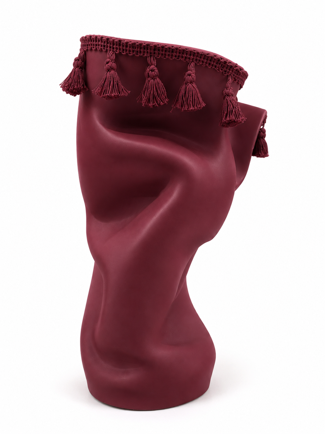 Tassel Vase - Classic Burgundy