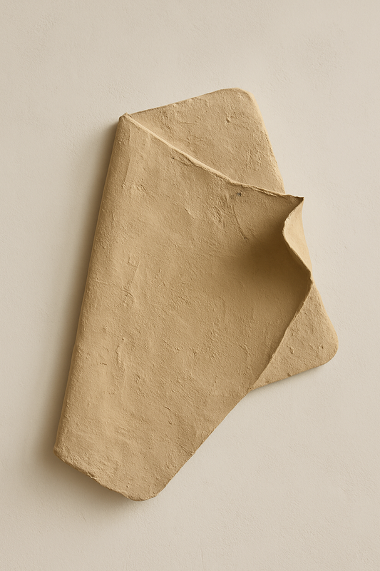 Fold Beige Textured 3D Wall Sculpture