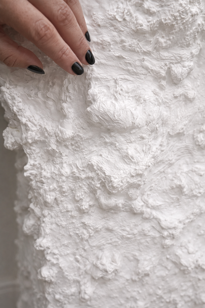 Plaster Textured Plinth Planter