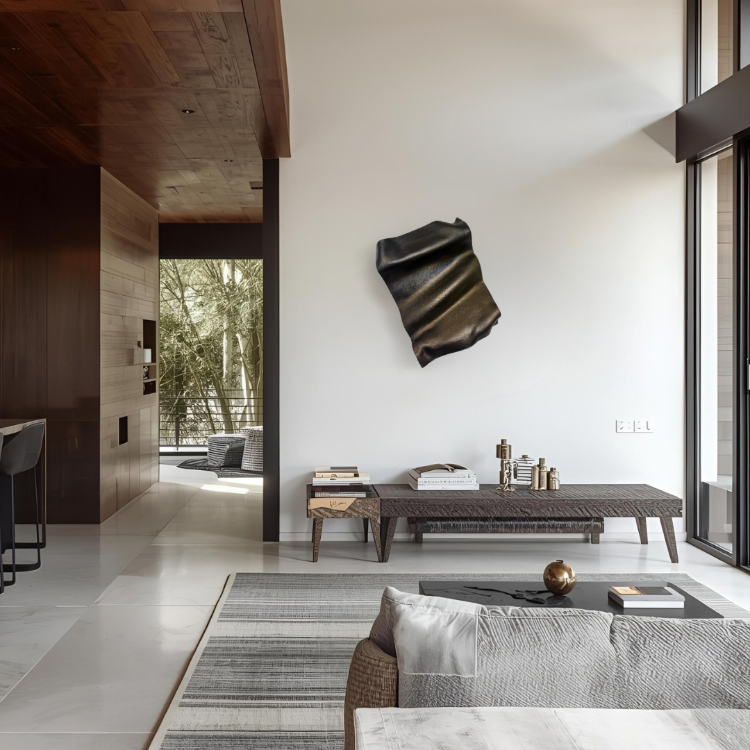 Jenn 3D Wall Sculpture - Blackened Copper