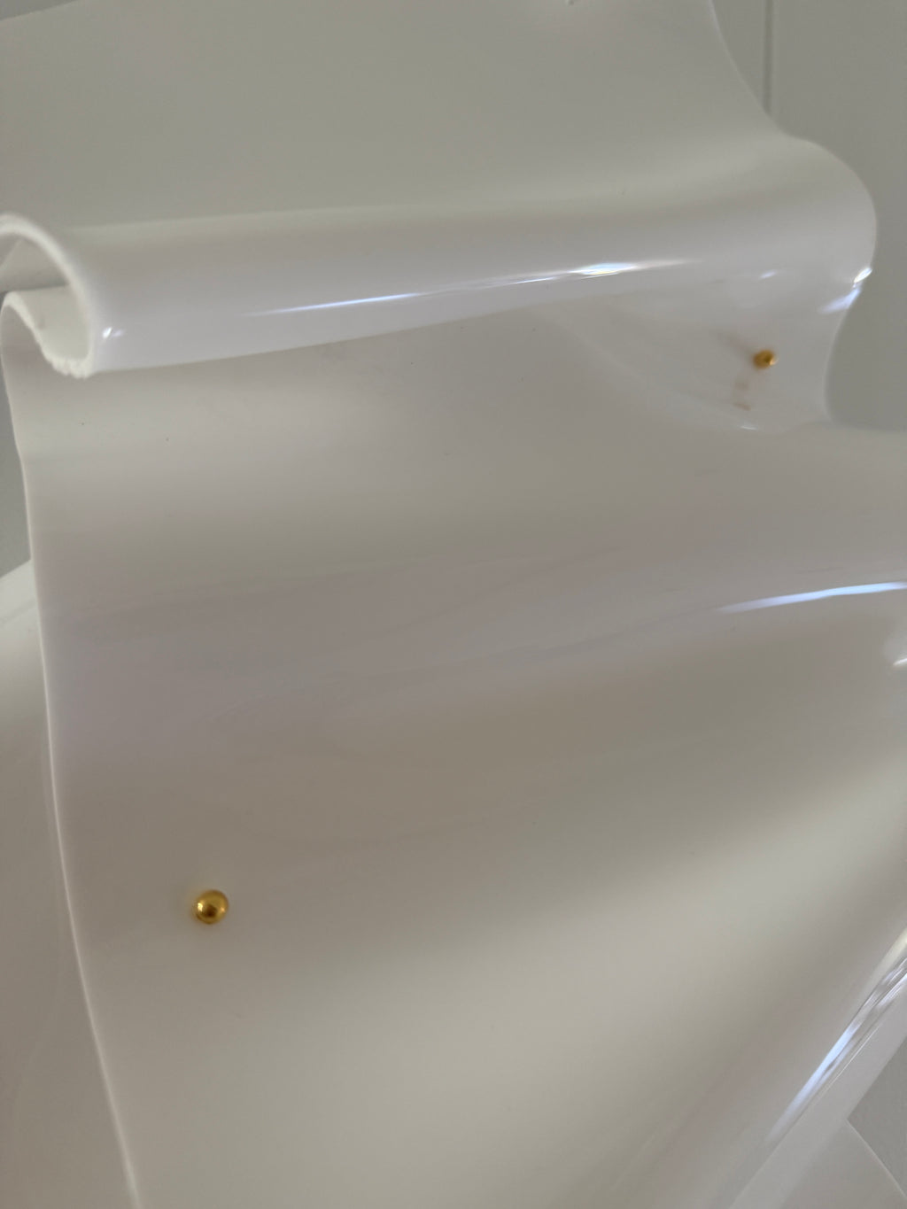 Gloss White Golden Drip 3D Wall Sculpture