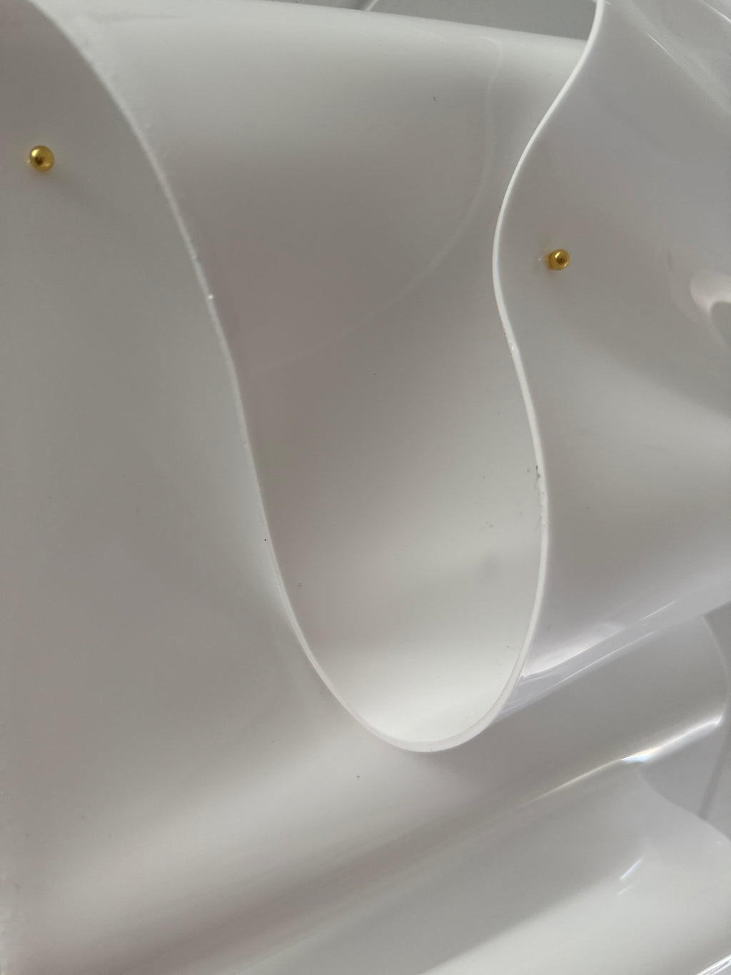 Gloss White Golden Drip 3D Wall Sculpture