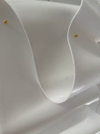 Gloss White Golden Drip 3D Wall Sculpture