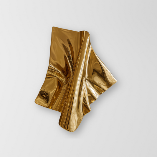 3D Chrome Gold Wall Sculpture