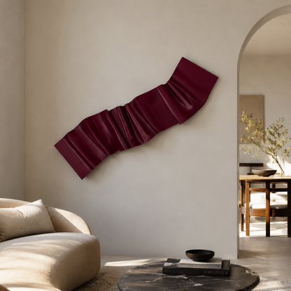 Argunas 3D Wall Sculpture - Deep Burgundy