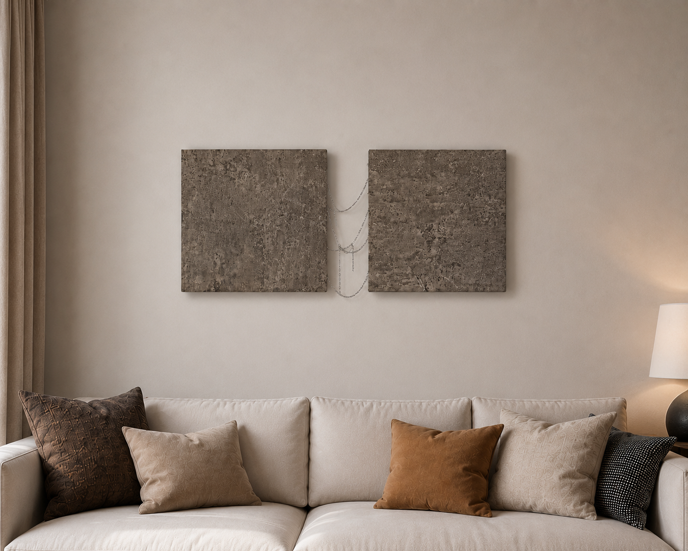 Chained v2 wall sculpture