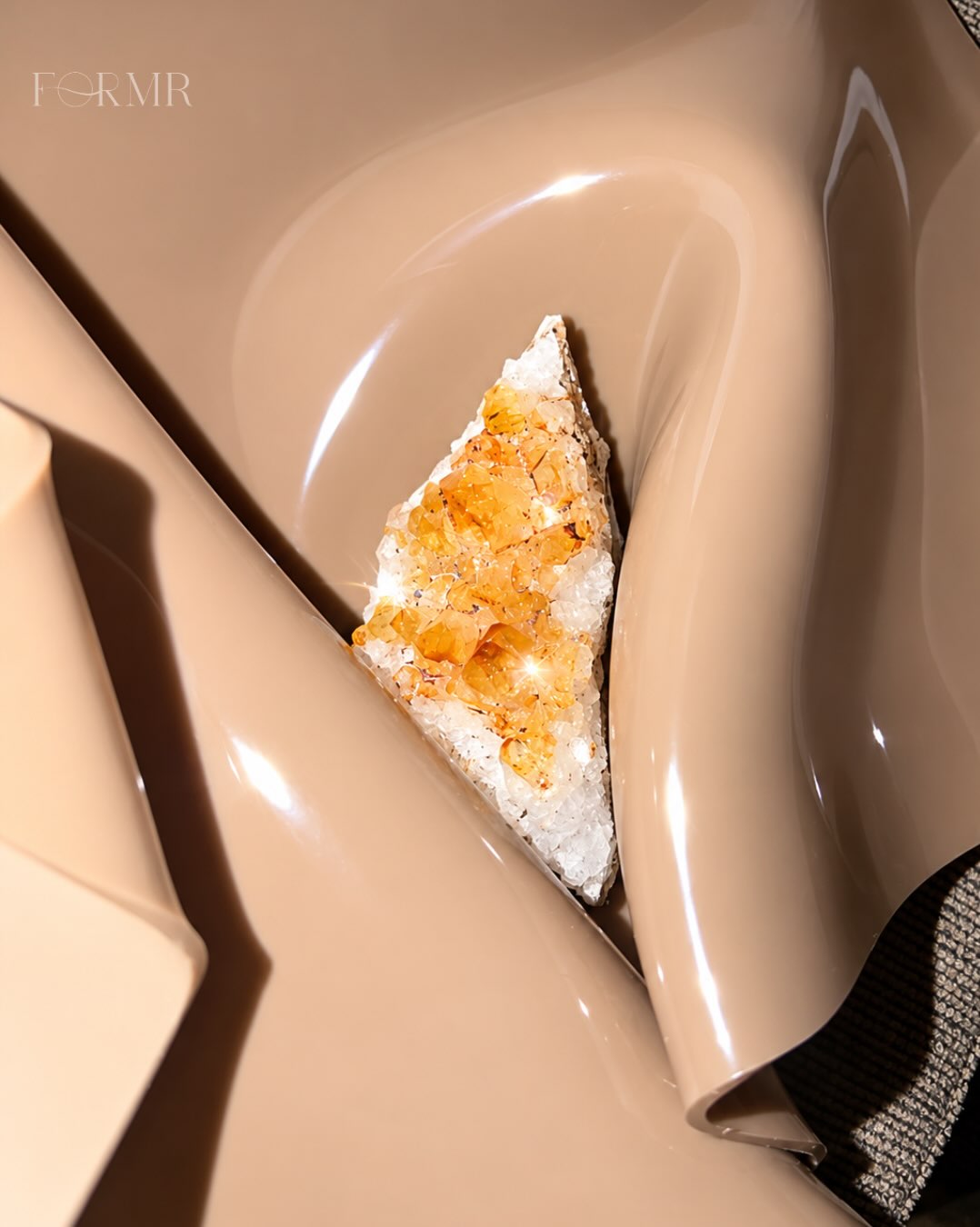 Citrine melt 3d Wall Sculpture