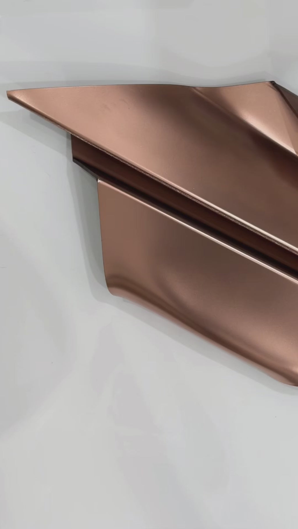 Copper Chrome Geometric Sculpture